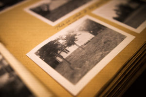 An old photo of the Oak Hill Grange Hall