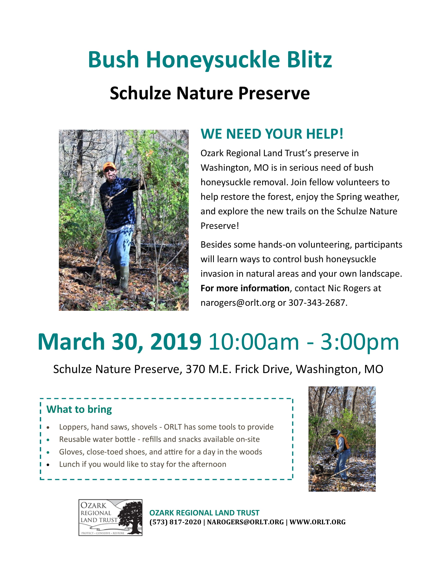 March Nature Workday Flyer